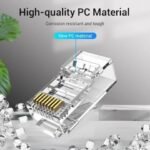 Plug RJ45   Cat.6 UTP / 10 Unidades / Transparente  IDDR0-10  Vention