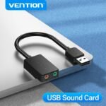 Tarjeta Sonido Externa   USB 2p / 0.15M / Negro  CDYB0  Vention - Imagen 2