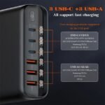A6140C   Cargador de Pared 140W  GaN  Carga Rápida  3 USB A + 3 USB C  LDNIO - Imagen 7
