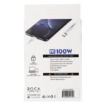 Cable de Datos ROCA   Power Delivery  USB C a USB C  200cm  100W  Blanco - Imagen 3