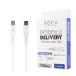 Cable de Datos ROCA   Power Delivery  USB C a USB C  200cm  100W  Blanco - Imagen 5