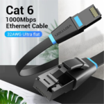 Cable de Red   Cat.6 UTP / Flat / 1M / Negro  IBJBF  Vention - Imagen 2