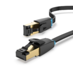 Cable de Red Flat   Cat.8 SSTP / 3M / Negro  IKCBI  Vention