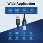 Cable USB-A 3.0   Macho/Macho / 2M / Negro  CONBH  Vention - Imagen 10