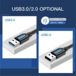 Cable USB-A 3.0   Macho/Macho / 2M / Negro  CONBH  Vention - Imagen 11