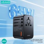 Cargador de viaje T62   65W  2 USB C + USB  Negro  CC199  USAMS - Imagen 2