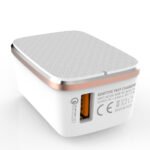 Cargador Pared A1204Q   Tipo C  18W  3A  Carga Rápida  Blanco  LDNIO