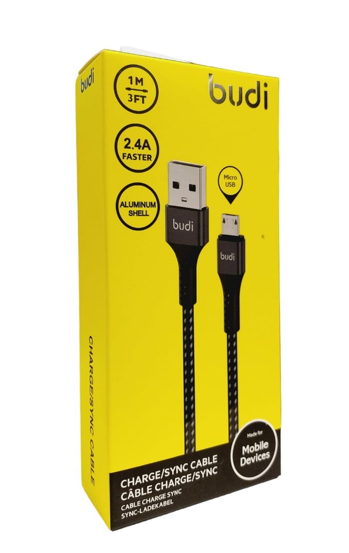 dlimgs.php_-7679.jpg Cable de Datos Micro USB Cordón 210M 5V 2.4A 1M Budi - Imagen 1