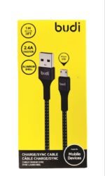 Cable de Datos Micro USB Cordón 210M   5V 2.4A  1M  Budi - Imagen 2