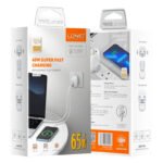 Cargador Pared A3511Q   Tipo C  65W GaN  PD+Q3.0+USB  Blanco  LDNIO