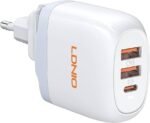 Cargador Pared A3511Q   Tipo C  65W GaN  PD+Q3.0+USB  Blanco  LDNIO - Imagen 4