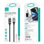 Cable de Datos   USB C a USB C  PD 100W  1.2M  Negro  U78  Con LCD  Carga Rápida  SJ546  USAMS - Imagen 2