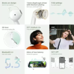 Auricular Bluetooth TWS AilyBuds Lite QT29   Blanco  QCY By Xiaomi - Imagen 2