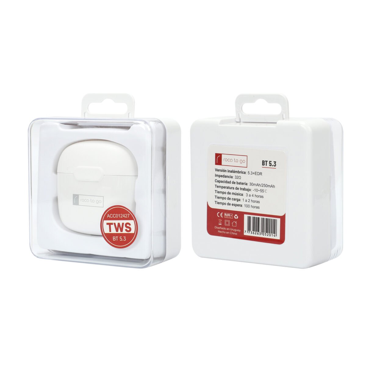Auricular Bluetooth TWS ROCA TO GO   Blanco - Imagen 3