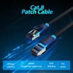 Cable de Red   Cat.8 SSTP / 1M / Negro  IKABF  Vention - Imagen 2