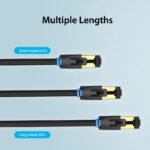 Cable de Red   Cat.8 SSTP / 1M / Negro  IKABF  Vention - Imagen 6
