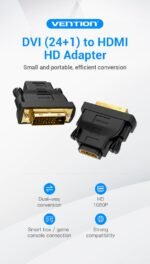 Adaptador DVI a HDMI Macho/Hembra /  Negro   ECDB0  Vention - Imagen 2