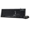 Combo USB KM-100SE   Teclado y mouse  Negro  Genius