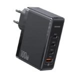 Cargador de Pared Rápido T50   100W  4 puertos GaN  Negro  CC163  USAMS - Imagen 4