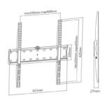 KL21G/44F - Soporte TV/Monitor   Fijo c/Nivel  Hasta 55"/ 40kg  Brateck