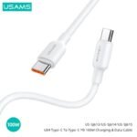 Cable de Datos U84   USB C a USB C  PD 20W  1M  Blanco  SJ613  USAMS