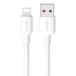 Cable de Datos U84   USB A a Lightning  2M  2.4A  Blanco  SJ605  USAMS - Imagen 3