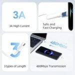 Cable de Datos U84   USB C  2M  3A   Blanco  SJ602  USAMS