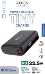 Power Bank ROCA PB8/LCD+PD   8.000mAh  PD  Negro - Imagen 3