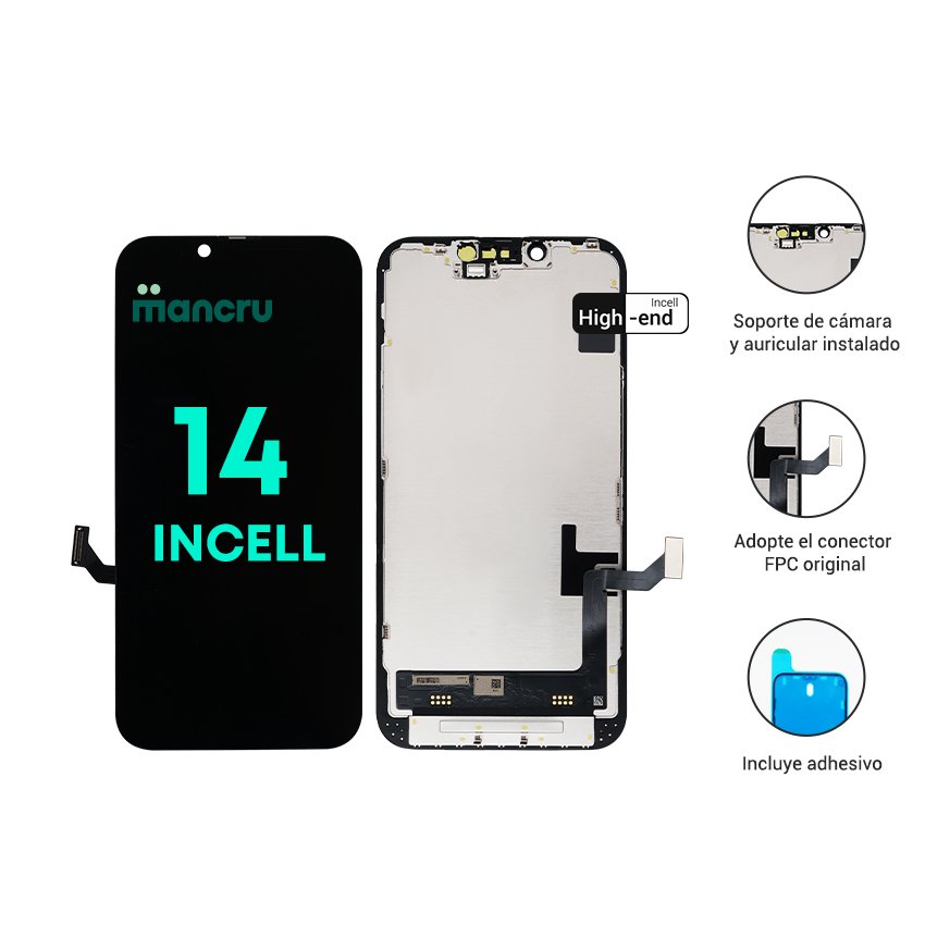 dlimgs.php_-8656.jpg Display Apple iPhone 14 (Incell High End) Comp. Negro IC Removible - Imagen 1