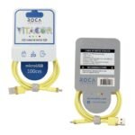 Cable de Datos ROCA   VITACOR  USB a  Micro USB  TPE/2.1A/100cm  Amarillo - Imagen 2