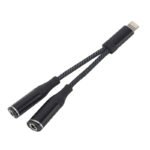 Adaptador ROCA   Lightning a 2x 3.5mm  Negro  Audio y Carga - Imagen 4