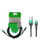 Cable de Datos ROCA   RUDE  USB A a USB C  300cm  2A  Verde - Imagen 2