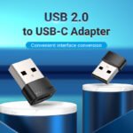 Adaptador USB-A 2.0 a USB-C   Macho/Hembra / PVC / Negro  CDWB0  Vention - Imagen 2
