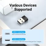 Adaptador USB-A 2.0 a USB-C   Macho/Hembra / PVC / Negro  CDWB0  Vention - Imagen 3