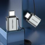 Adaptador USB-C a USB-A 3.0   Macho/Hembra OTG / Aluminio / Gris  CDQH0  Vention