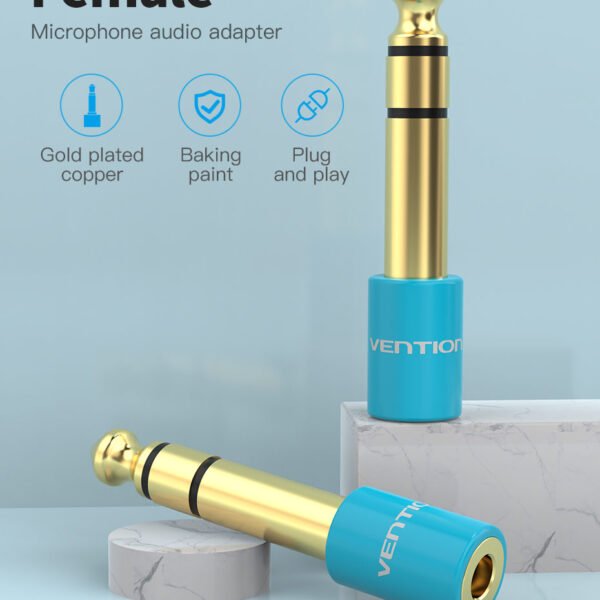 dlimgs.php_-9232.jpg Adaptador de Audio 6.5mm a 3.5mm Macho/Hembra Azul VAB-S01-L Vention