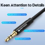 Cable de Audio 2x3.5 mm a 3.5mm Macho/Hembra   0.3M / Negro  BBUBY  Vention - Imagen 9