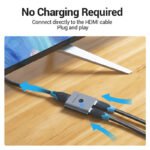 Switch Bidireccional   2 Puertos HDMI / Plateado  AFUH0  Vention - Imagen 5