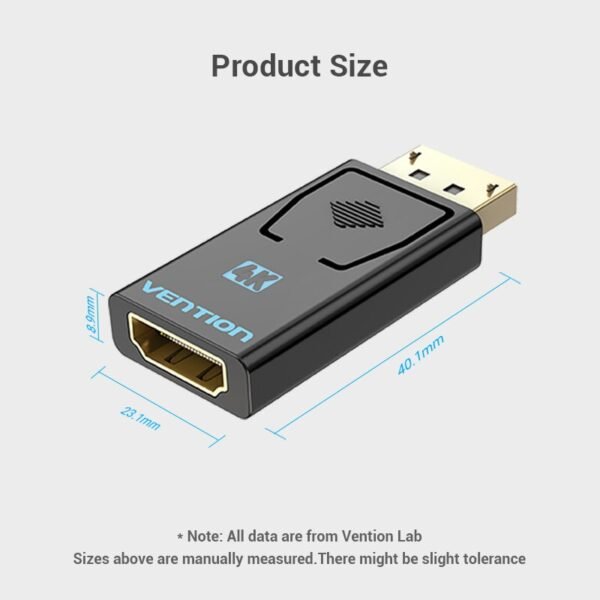 dlimgs.php_-9298.jpg Adaptador DP a HDMI Macho/ Hembra / Negro 1080p HBKB0 Vention