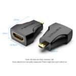 Adaptador Micro HDMI a HDMI   Macho/Hembra / Negro  AITB0  Vention - Imagen 8