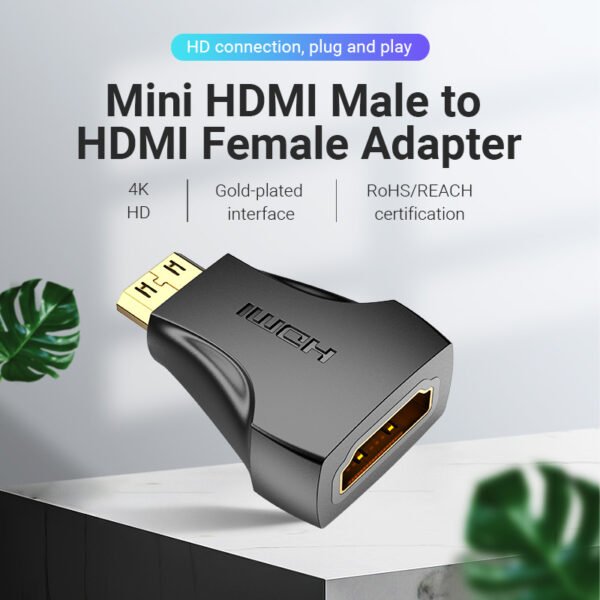 dlimgs.php_-9319.jpg Adaptador Mini HDMI a HDMI Macho/Hembra / Negro AISB0 Vention
