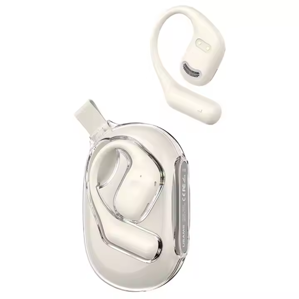 dlimgs.php_-935.png Auriculares Bluetooth OWS C/Enganche para Oreja BT5.3 Blanco UG26 USAMS - Imagen 1