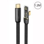 Cable de Datos   USB C a USB C  Angulo recto  100W  PD  1.2M  Negro  U76  SJ584  USAMS - Imagen 2