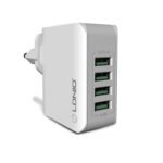Cargador Pared A4403   4.4A  22W  4 Smart IC  Sin Cable  Blanco  LDNIO