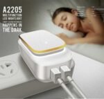 Cargador Pared A2205   Tipo C  2.4A  2 USB  Luz LED  Blanco   LDNIO - Imagen 2