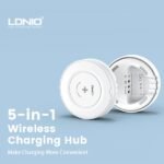 Cargador Inalámbrico de Escritorio AW003   32W  PD30W+ QC18W+2Auto-ID  Carga  Rápida  Blanco  LDNIO