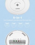 Cargador Inalámbrico de Escritorio AW003   32W  PD30W+ QC18W+2Auto-ID  Carga  Rápida  Blanco  LDNIO - Imagen 7