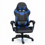 Silla Gamer ergonómica con masajes negra y azul - Imagen 3