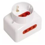Tomacorriente de pared 1xSchuko + 2x3L Conatel