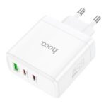 HOCO N30 CARGADOR DE PARED PD65 W 2 USB-C QC3,0 y 1 USB A WHITE